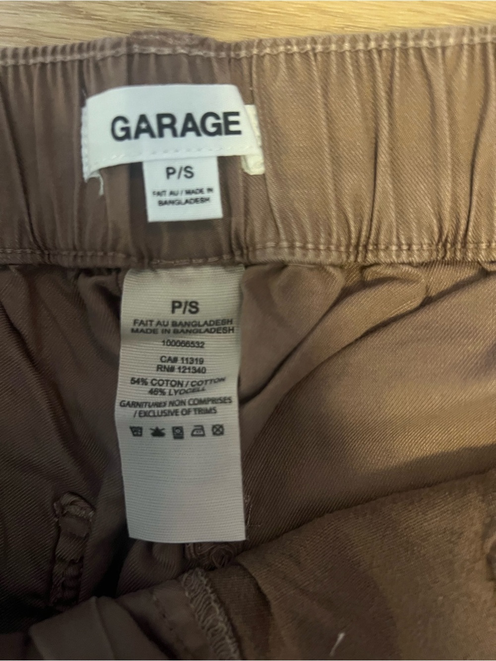 Garage Brown Wide-Leg Cargo Pants - Picture 3 of 4